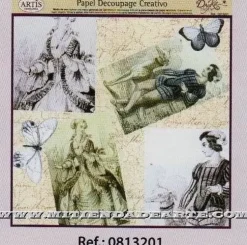 Papel de Decoupage 0813201 Personajes románticos 30x30 cm. Dayka