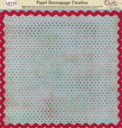 Papel de Decoupage 0813351 Puntos rojos 30x30 cm. Dayka