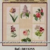 Papel de Decoupage 0813255 Rayas y flores 30x30 cm. Dayka