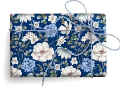 Papel flores azules y blancas Kartos 49,5x68cm