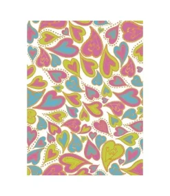 Papel para Decoupage Corazones Neón Décopatch 30x40cm