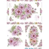Papel Slim Decoupage Flores Rosas y Amarillas Artis Decor 47,3x33,8cm