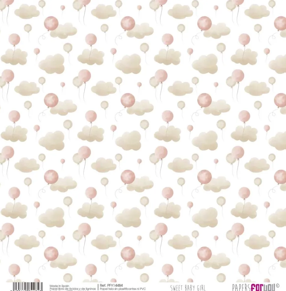 Papel Tela II Sweet Baby Girl PapersForYou 30x30cm