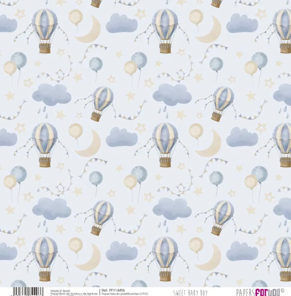 Papel Tela V Sweet Baby Boy PapersForYou 30x30cm