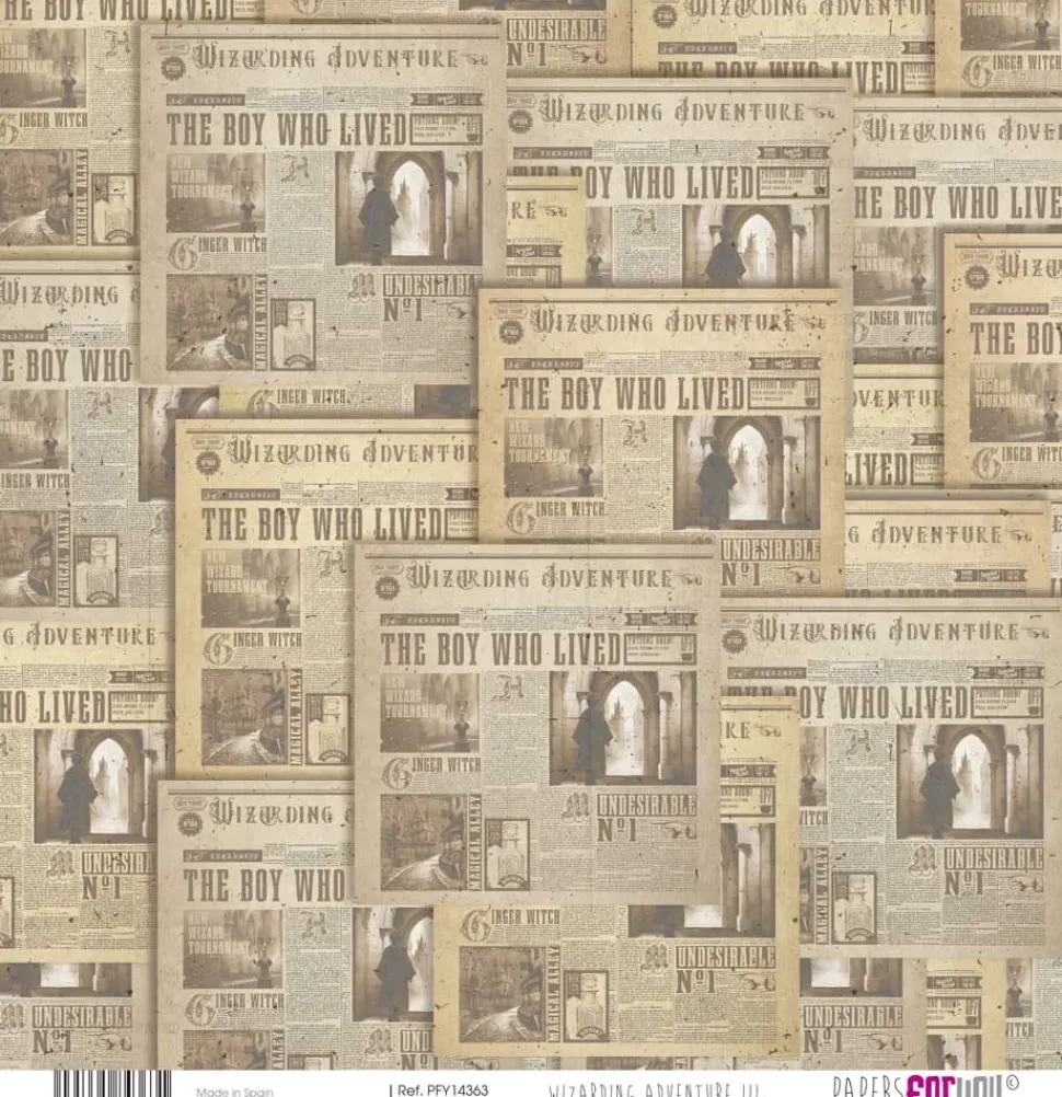 Papel vellum Periódicos Wizarding Adventure III PapersForYou 30x31cm