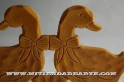 Pareja de ocas en resina