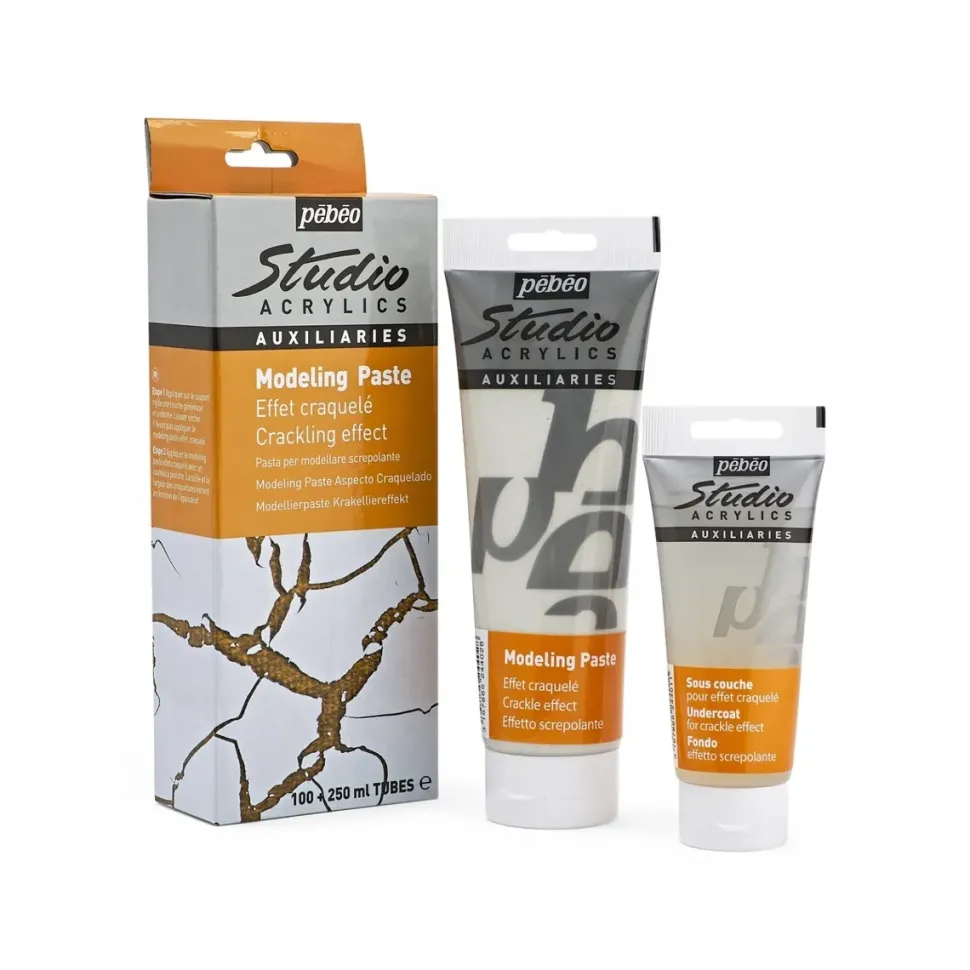 Pasta de modelar efecto craquelado 2 pasos Studio Pebeo 250ml