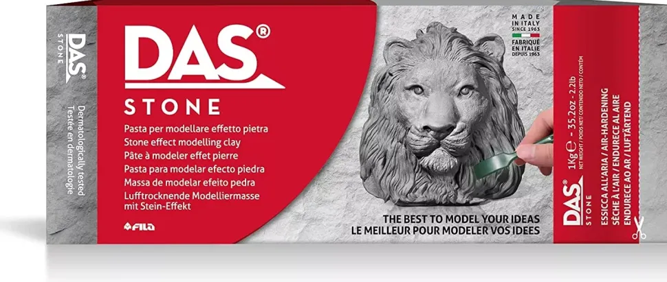 Pasta de Modelar Gris Efecto Piedra Das 1Kg