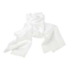 Pañuelo de seda chifón blanco Arty's 45x180cm