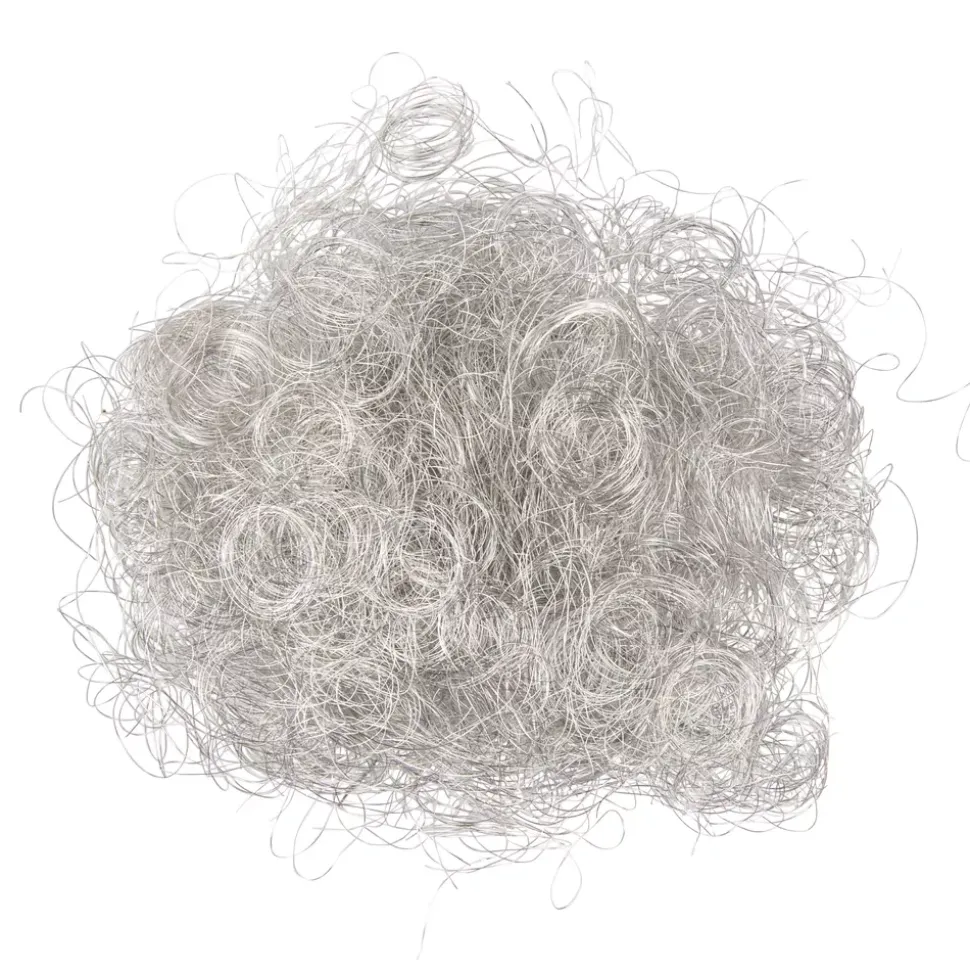 Peluca de alambre plateada