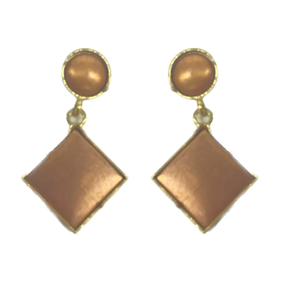 Pendientes rombos para esmaltado