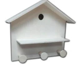 Perchero de Madera con forma de Casa