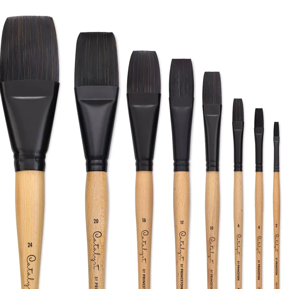 Pincel 6400 Plano Mango Largo Catalyst Princeton