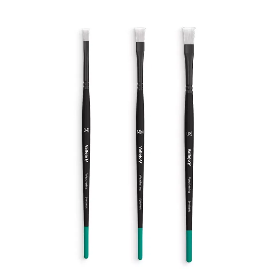 Pincel plano sintético Vallejo