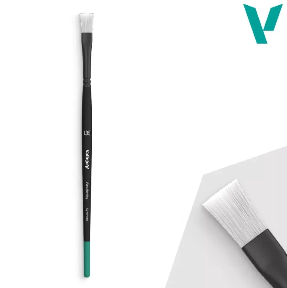 Pincel plano sintético Vallejo