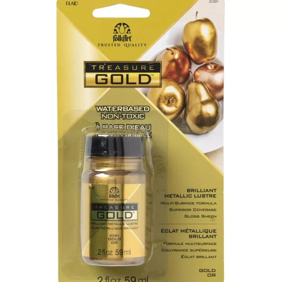 Pintura Acrílica Treasure Gold Gold Folkart 59ml