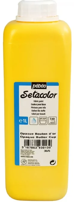 Pintura Para Tela Setacolor Opaco Botón de Oro Pebeo 1L