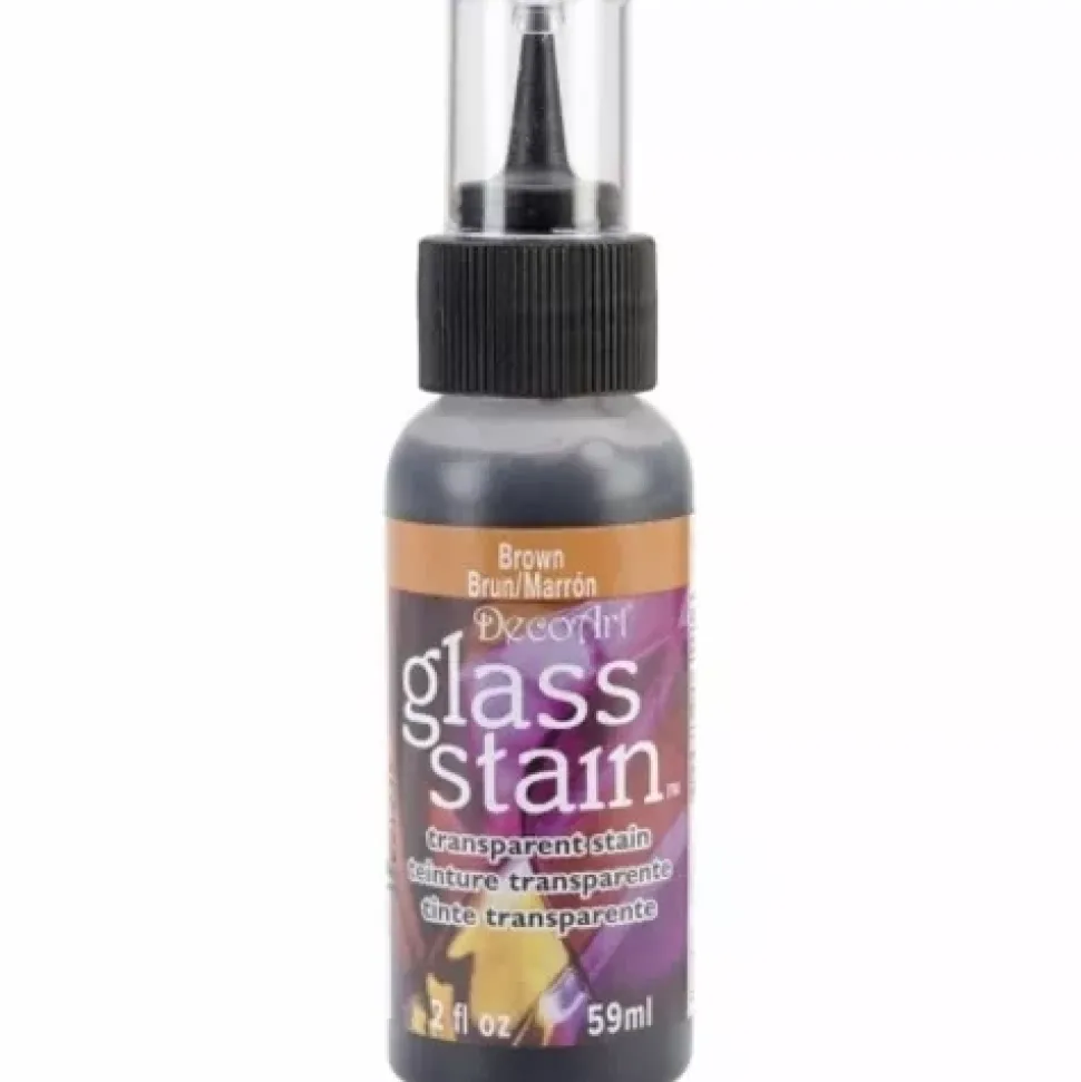 Pintura transparente Marrón Glass Stain DecoArt 30ml