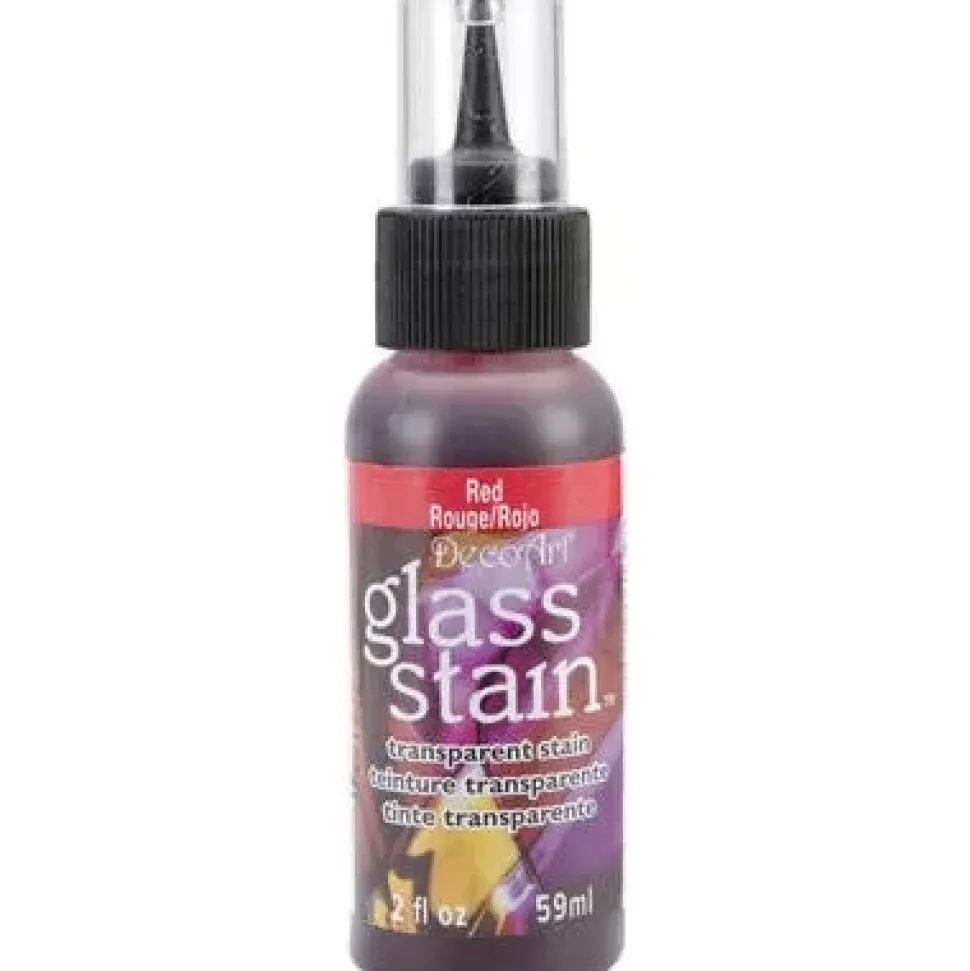 Pintura transparente Rojo Glass Stain DecoArt 30ml