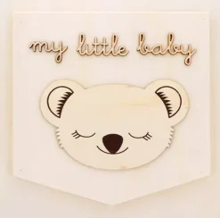 Placa decorativa Madera My little Baby Artemio