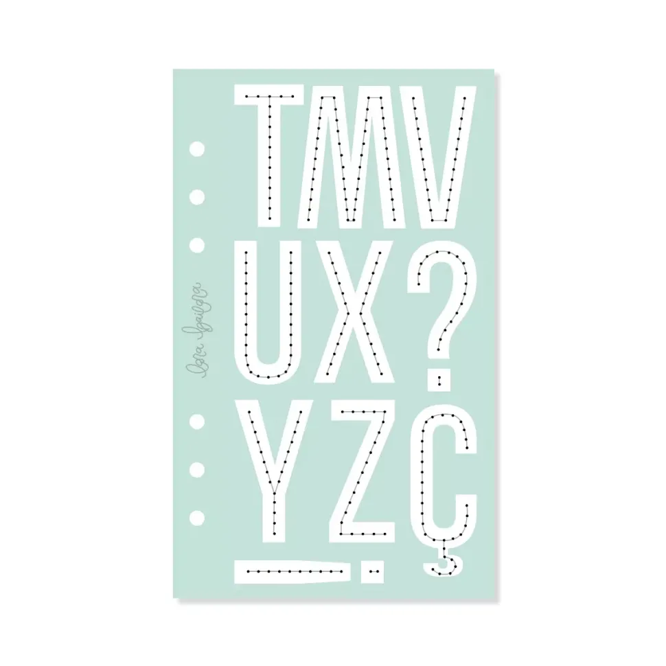 Plantilla de Costura Alfabeto Lineal Stitch it! Lora Bailora