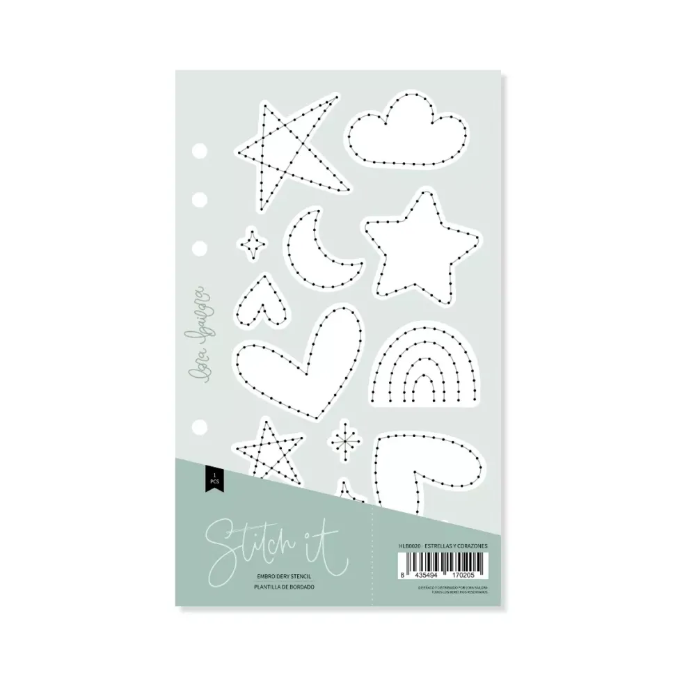 Plantilla de Costura Estrellas y Corazones Stitch it! Lora Bailora
