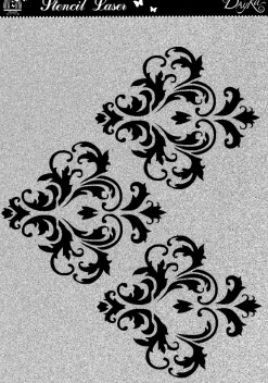 Plantilla de Stencil T-3398 Brocado Barroco 21x30cm Dayka