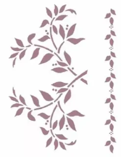 Plantilla de Stencil V-135 Hojas 15x21cm Dayka