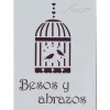 Plantilla de Stencil A6-015 Jaula 15x10,5cm Dayka