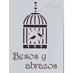 Plantilla de Stencil A6-015 Jaula 15x10,5cm Dayka