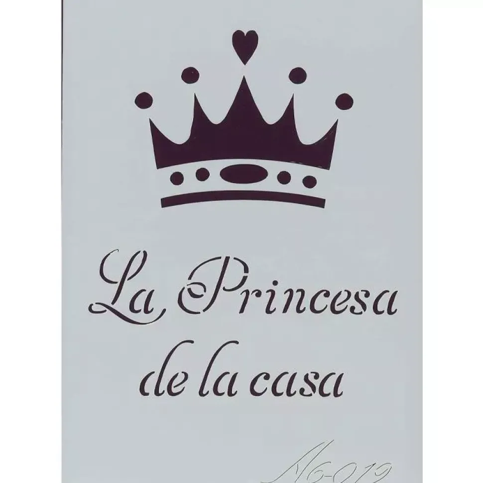 Plantilla de Stencil A6-019 La Princesa de la casa 15x10,5cm Dayka