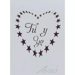 Plantilla de Stencil A6-0023 Tú y yo 15x10,5cm Dayka