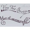 Plantilla de Stencil A6-003 Vive tus sueños, vive el momento 15x10,5cm