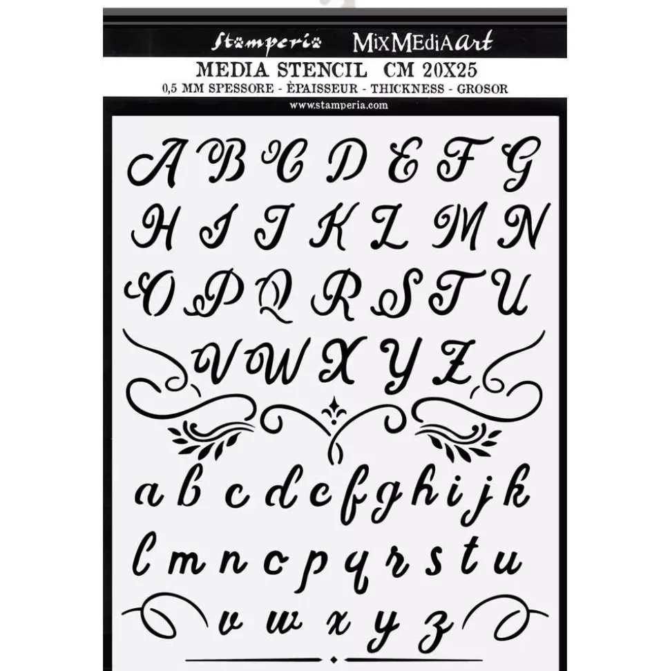 Plantilla de Stencil Alphabet Stamperia 20x25cm