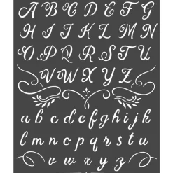 Plantilla de Stencil Alphabet Stamperia 20x25cm