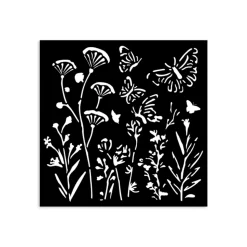 Plantilla de stencil Amapolas Best Sellers Stamperia 12x12cm