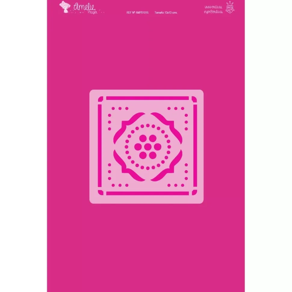 Plantilla de stencil Azulejos hidráulicos 13x13cm