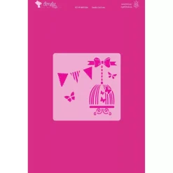 Plantilla de stencil Banderines 13x13cm