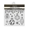 Plantilla de stencil Bolas de Navidad The Nutcracker Stamperia 18x18cm