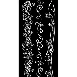 Plantilla de stencil Bordes Romantic Hidden Grove Stamperia 12x25cm