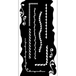 Plantilla de Stencil Bordes Welcome Home Create Happiness Stamperia 12x25cm