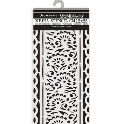 Plantilla de stencil Bordes Art of Travelling Stamperia 12x25cm