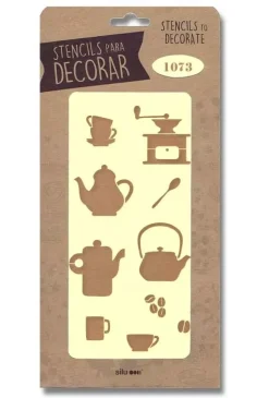 Plantilla de stencil Café 12,5x25cm