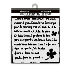 Plantilla de stencil Carta Art of Travelling Stamperia 12x12cm