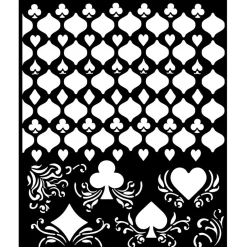 Plantilla de stencil Cartas Master of Magic Stamperia 20x25cm