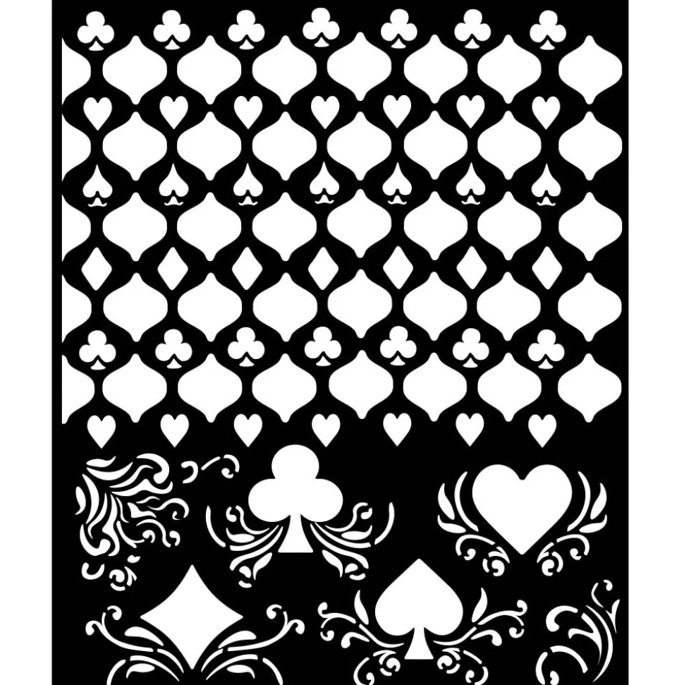Plantilla de stencil Cartas Master of Magic Stamperia 20x25cm