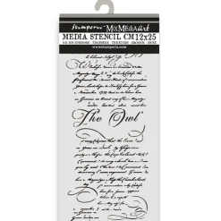 Plantilla de stencil Carta The Owl's House Stamperia 12x25cm