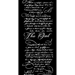 Plantilla de stencil Carta The Owl's House Stamperia 12x25cm