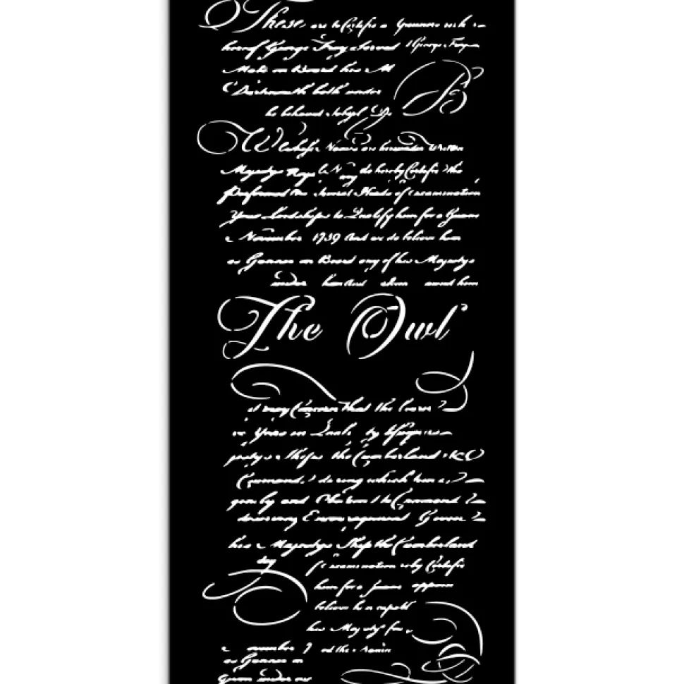Plantilla de stencil Carta The Owl's House Stamperia 12x25cm