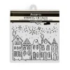 Plantilla de Stencil Casas All You Need For Christmas Stamperia 18x18cm